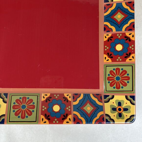 Home Studio BAJA COLLECTION 11” Square Plate Dinner Plate Dishwasher Safe - Picture 3 of 11